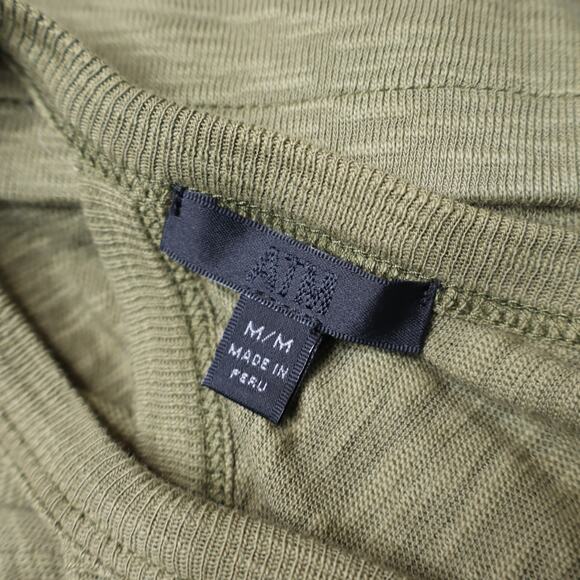 ATM Anthony Thomas Melillo Slub Cotton Jersey Jumpsuit Army Green Women's M - Picture 11 of 13